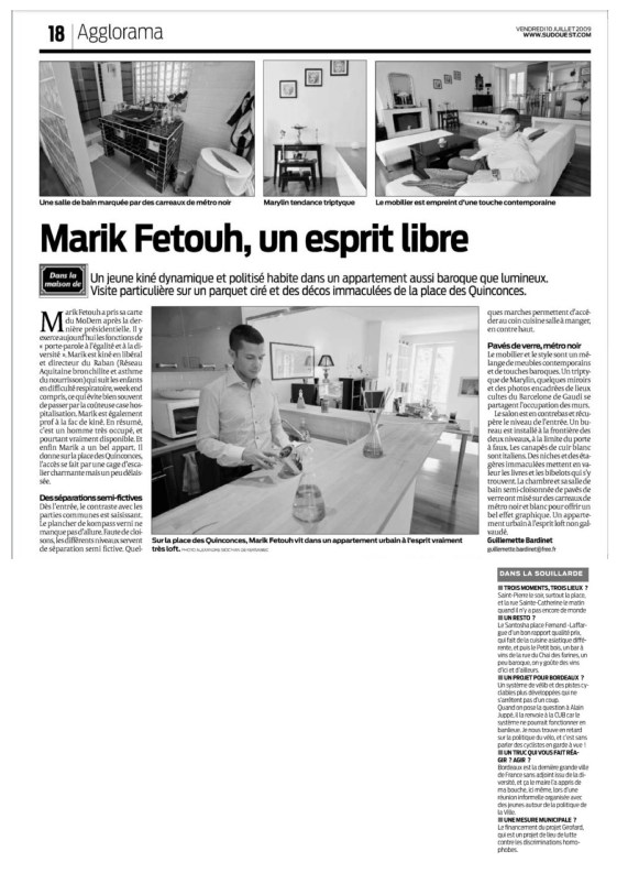 Article Sud Ouest 10-07-09