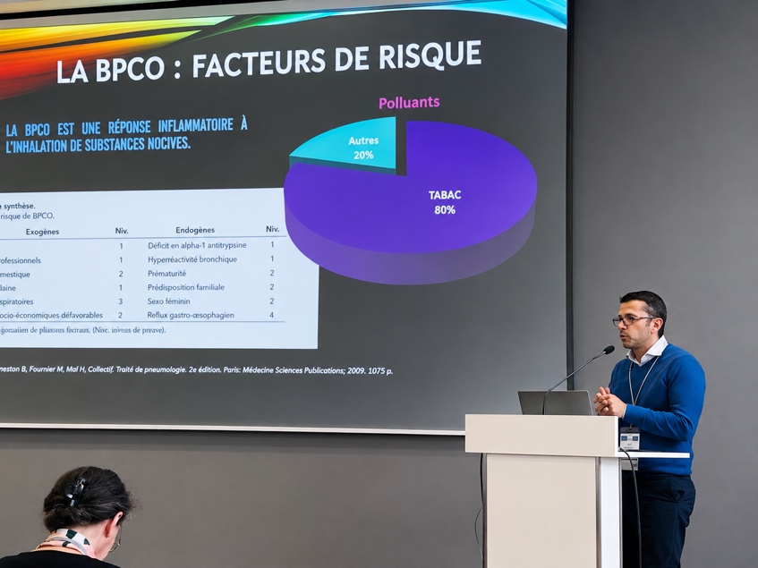 Marik Fetouh en intervention au congrès de la Société Francophone de Tabacologie